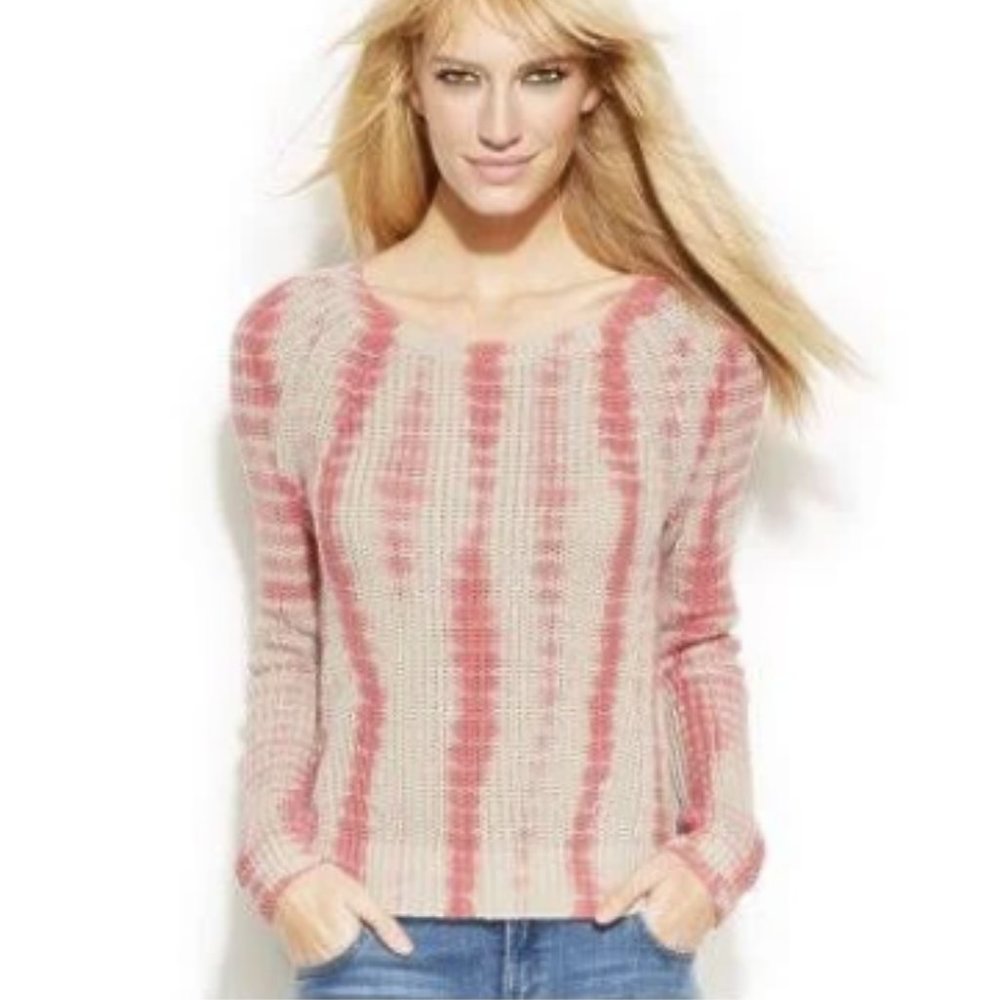 INC International Concepts Women's Tie-Dyed Cropped Sweater M